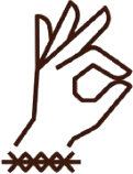 OK hand gesture outline icon