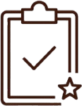 Clipboard with checkmark outline icon