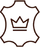 Premium leather hide crown icon